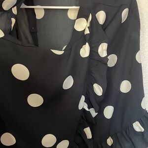 NWT ModCloth Black & White Ruffle Skirt 26